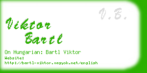 viktor bartl business card